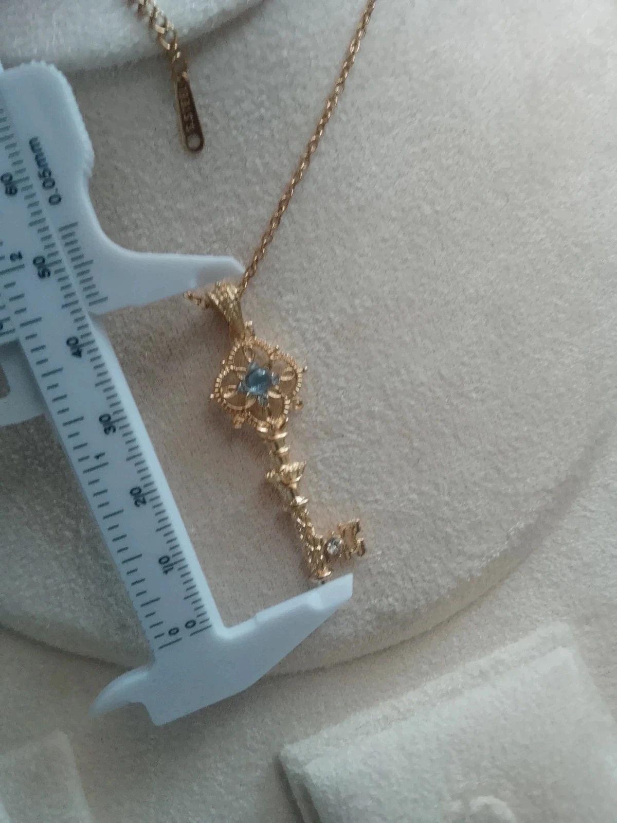 Collier clé avec pierre de kyanite naturelle – photo 2